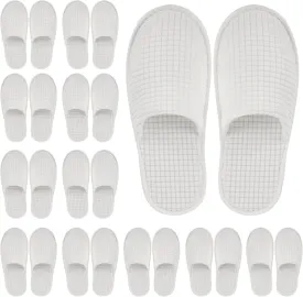 Geyoga 12 Pair House Slipper for Guest Non Slip Disposable Slipper for Travel Washable Reusable Closed Toe Hotel Bridesmaid Indoor Spa Wedding Party Shoeless Home