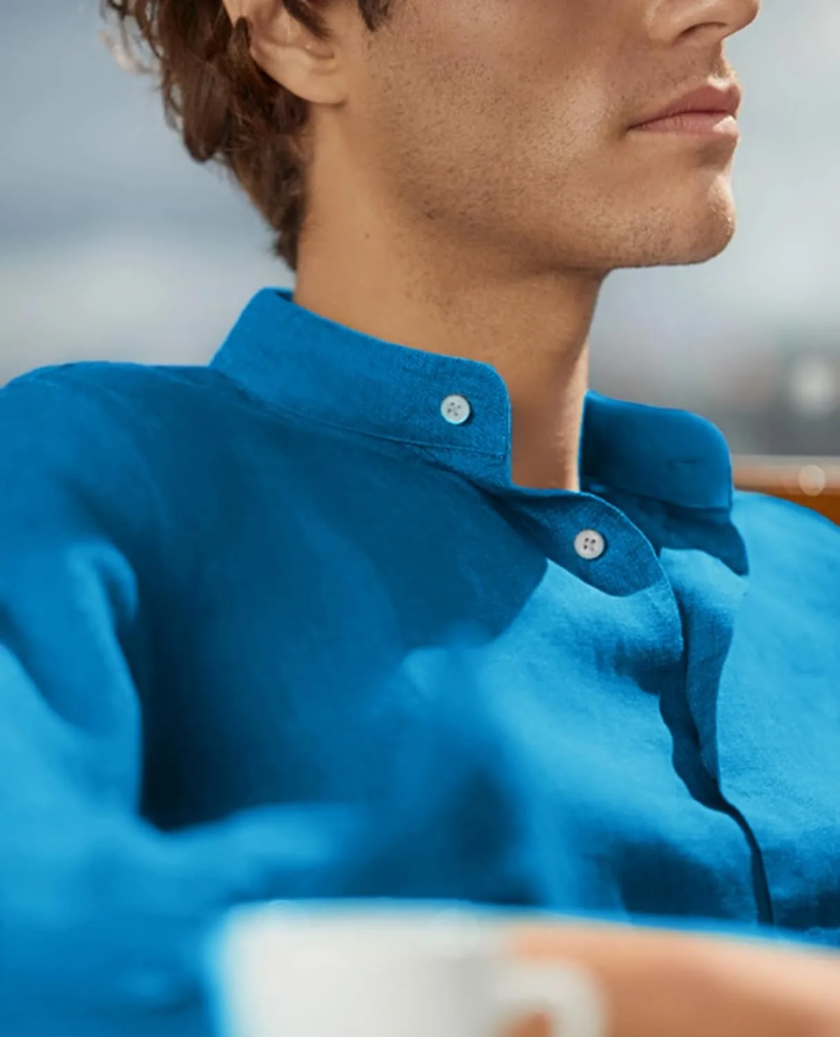 Mens Dress Shirts Wrinkle Free Dress Shirts for Men Long Sleeve Button Down Shirts Banded Collar Shirts