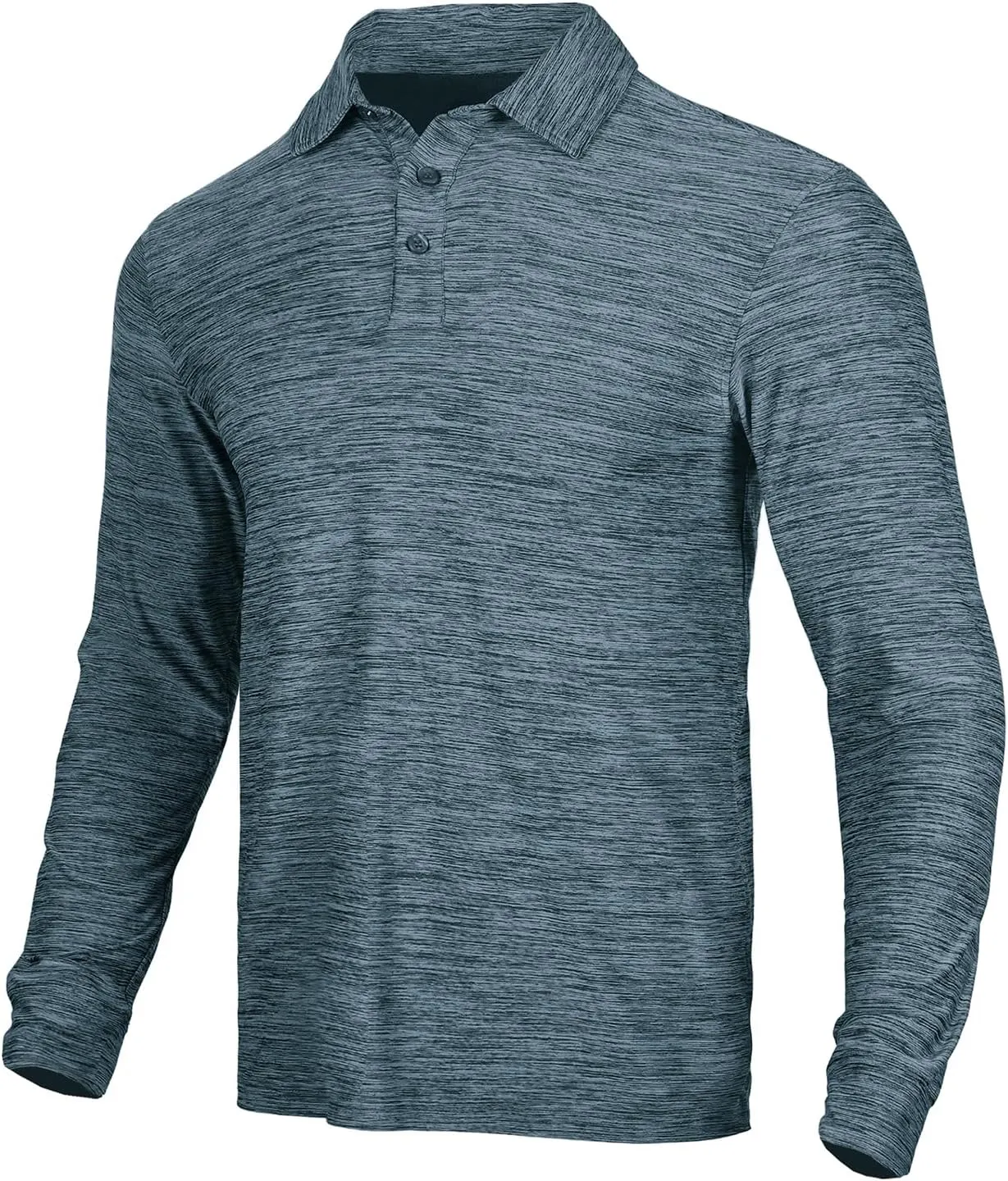NAVISKIN Men's Polo Shirts Quick Dry Golf Shirts UPF 50 Long and Short Sleeve Moisture Wicking Polo Shirts