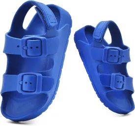 Toddler Unisex Adjustable Buckle Sandals ?C Comfortable Open Toe Beach & Pool Shoes for Boys & Girls with Back Strap