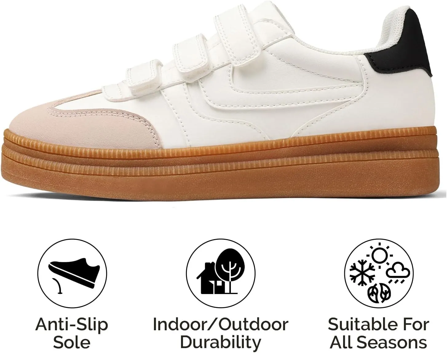 VOMIRA Platform Sneakers for Women Memory Foam Insole Womens Sneakers Lightweight Non-Slip Running Shoes Casual Slip On Walking Shoes