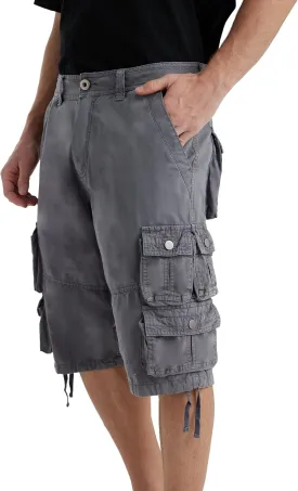 YGREYG Mens Cargo Shorts Long Capri Below The Knee Shorts 3/4 Relaxed Fit Long Shorts with Pockets
